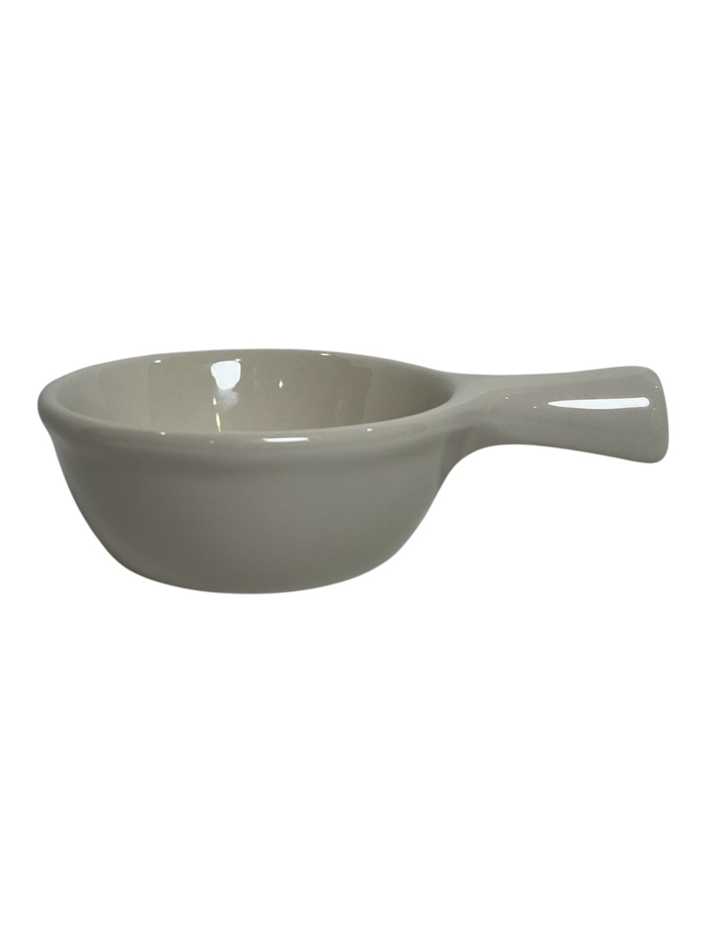 Tuxton White Porcelain French Onion Soup Bowl Crock w/ Handle 2” Restaurant